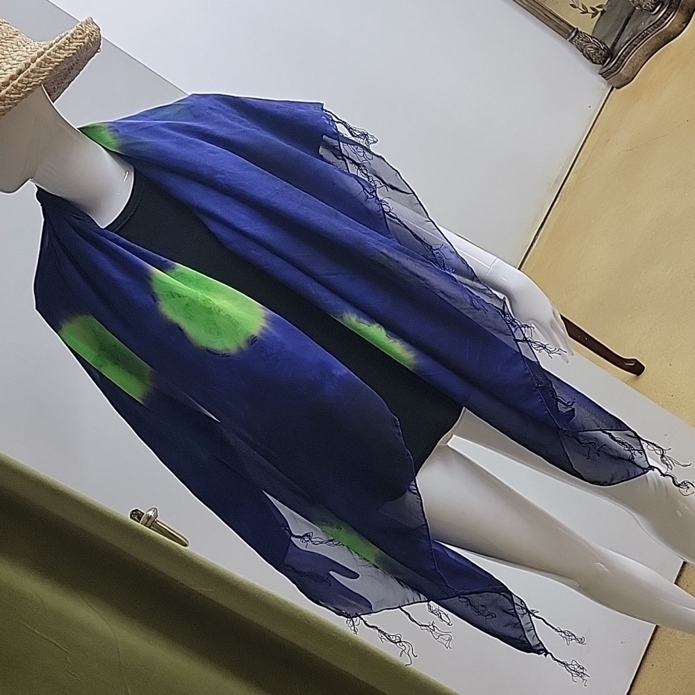 Gorgeous Neon spotted Green Long Multi Wear Scarf